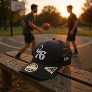 New Era Black and White 76 Cap